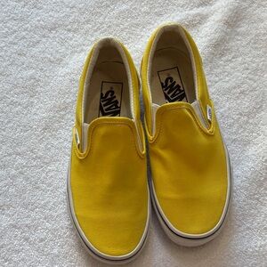 Vans Kids Bright Yellow Slip-On Sneakers